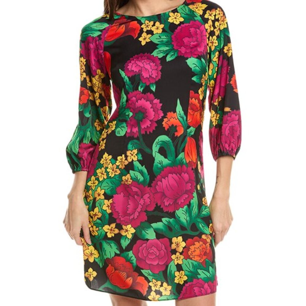Flora Bea Rooftop Garden Danniella Shift Dress Small NWT